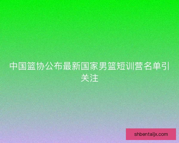中国篮协公布最新国家男篮短训营名单引关注